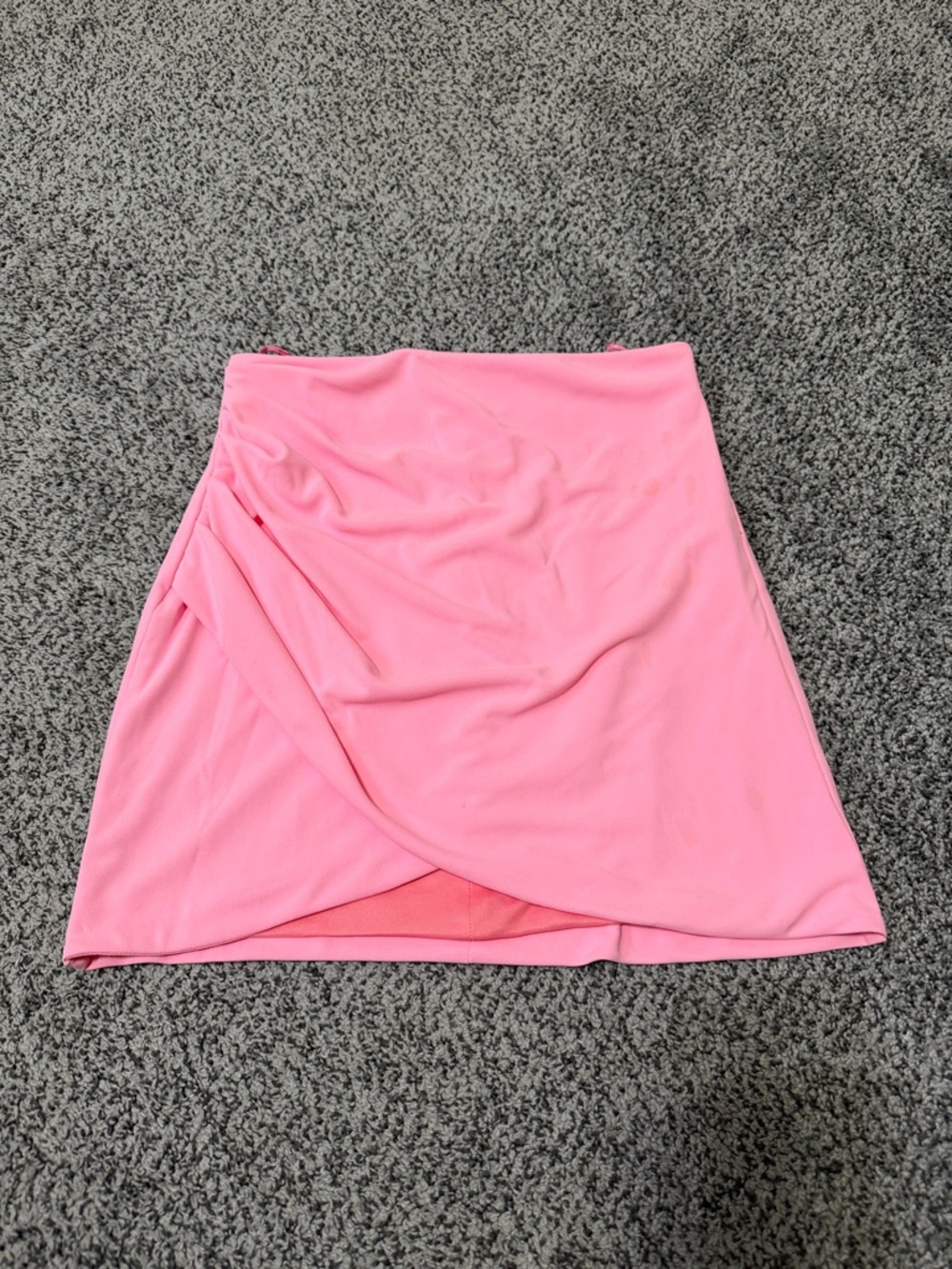 Zara Pink Wrap-Detail Mini Skirt